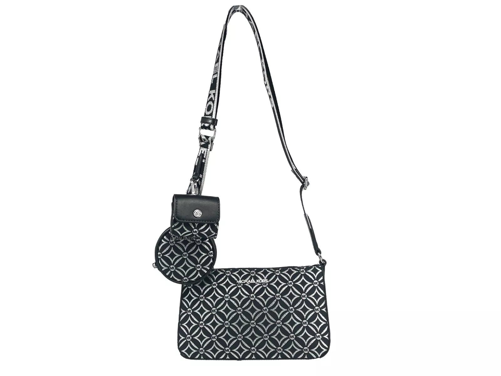 Michael Kors Crossbody Tech Attachment Bag Geldbörse Schwarz