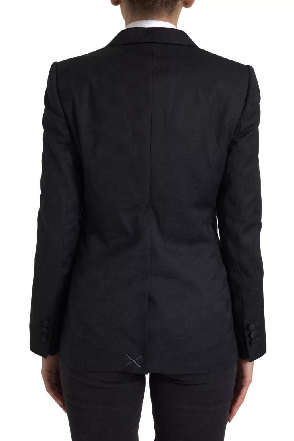 Dolce &amp; Gabbana Schwarzer Langarmmantel Blazerjacke