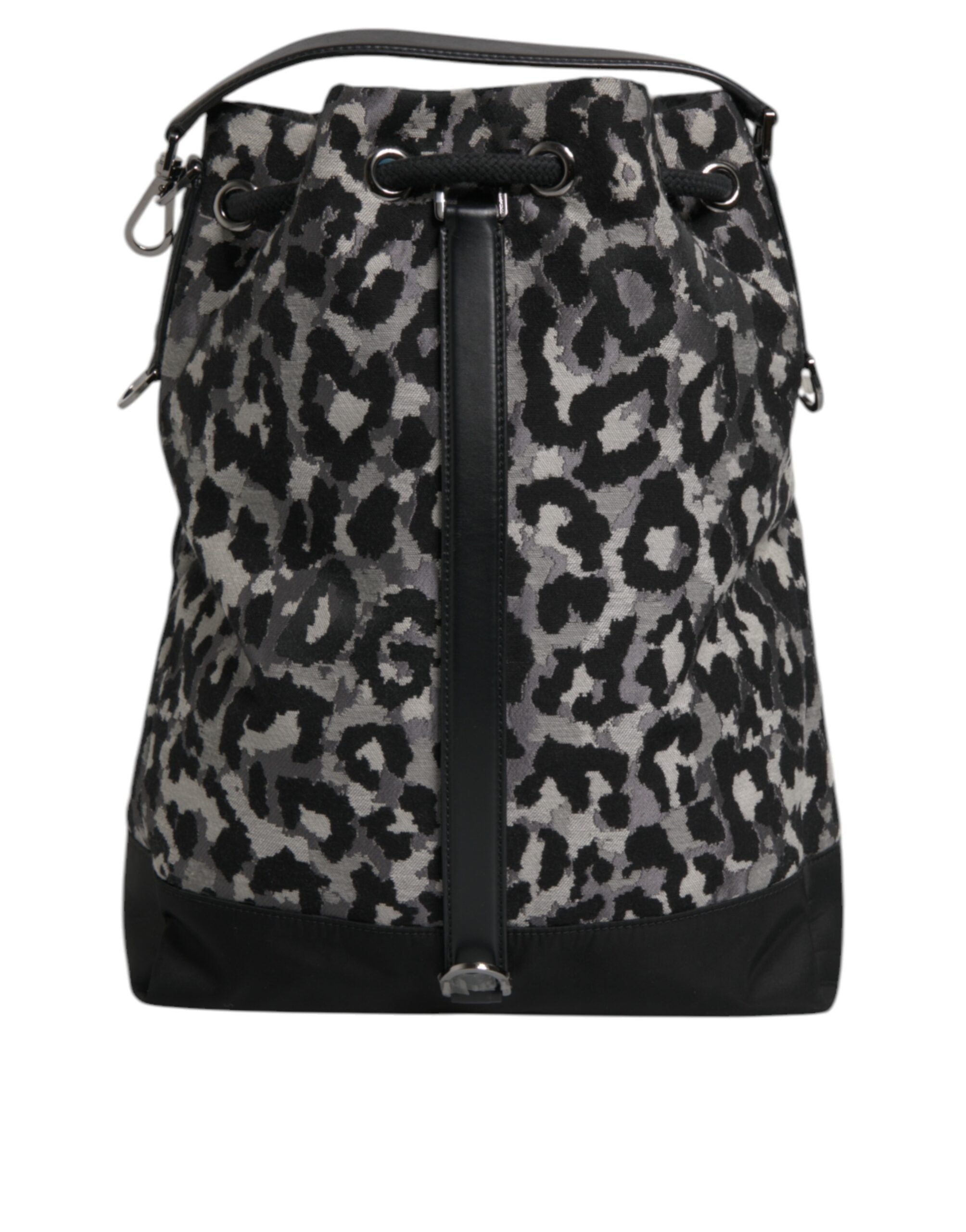 Mehrfarbige Hobo-Umhängetasche aus Jacquard mit Leopardenmuster von Dolce &amp; Gabbana
