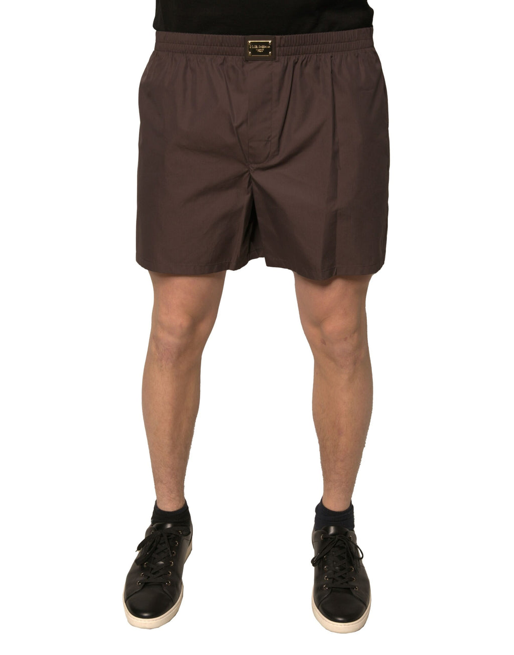 Dolce &amp; Gabbana Braune Shorts aus Baumwollmischung für Herren mit mittlerer Taille