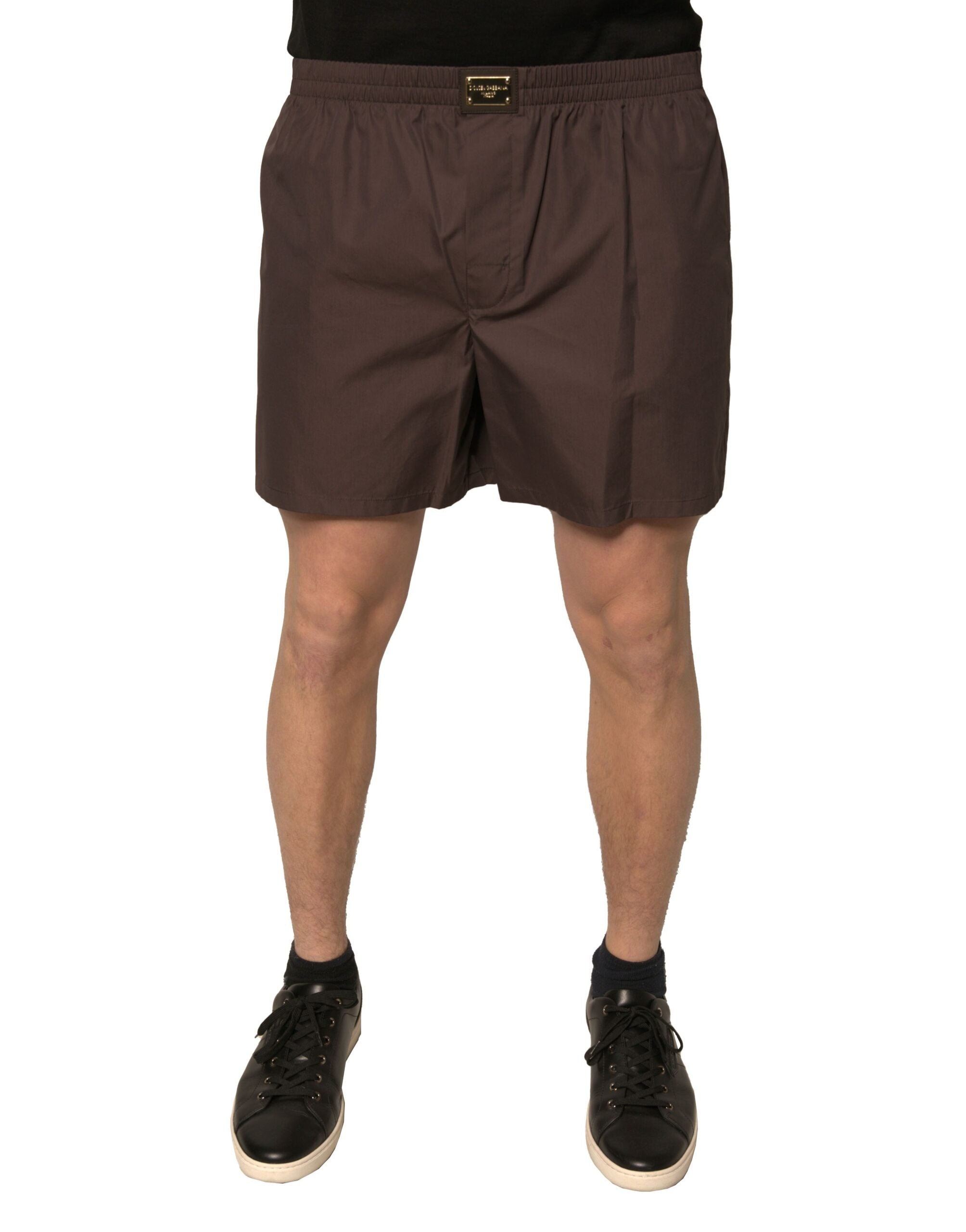 Dolce &amp; Gabbana Braune Shorts aus Baumwollmischung für Herren mit mittlerer Taille
