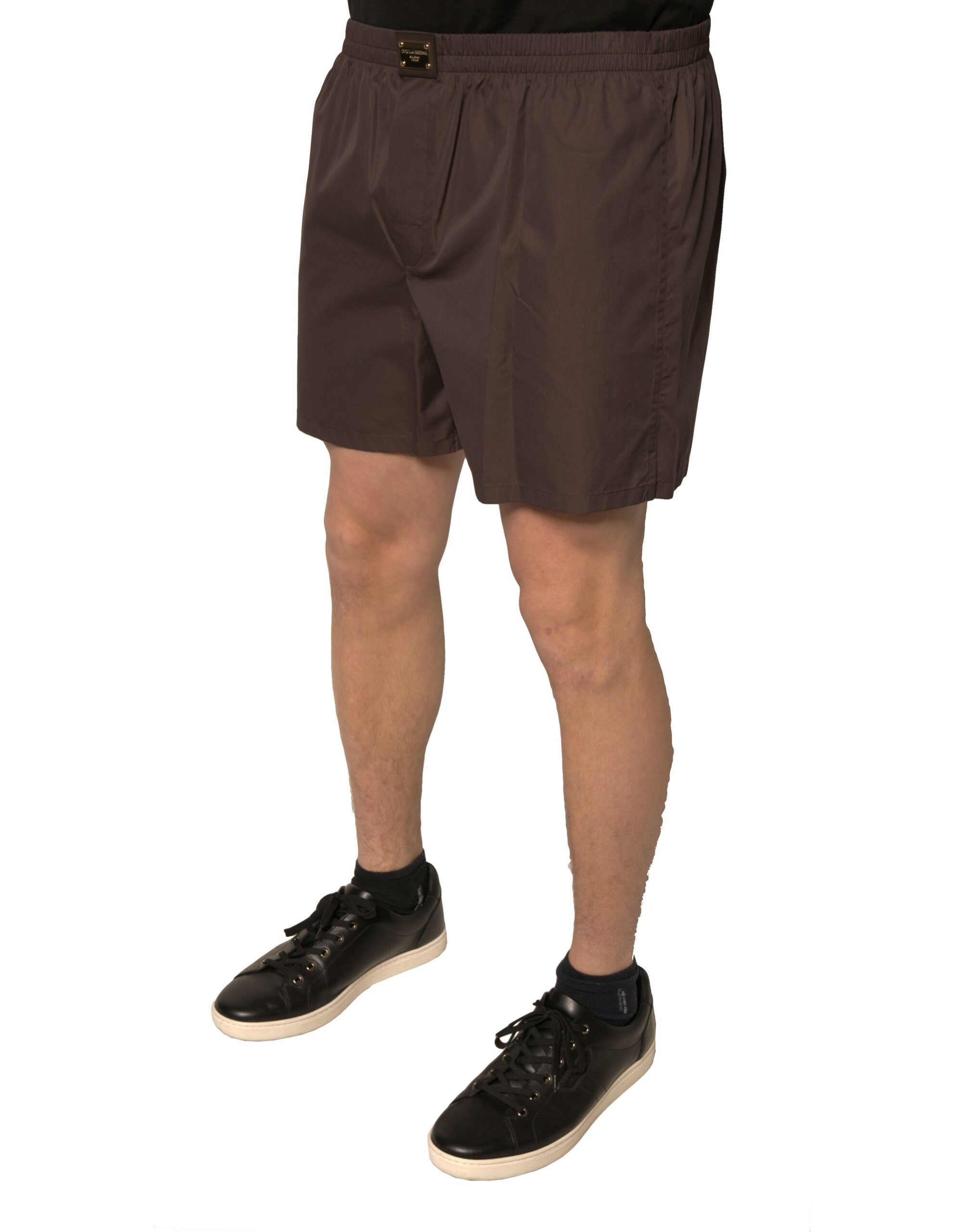 Dolce &amp; Gabbana Braune Shorts aus Baumwollmischung für Herren mit mittlerer Taille