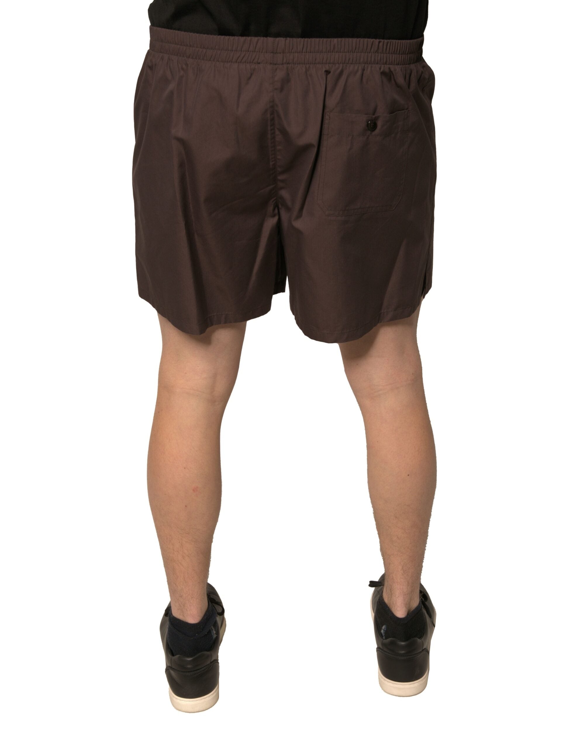 Dolce &amp; Gabbana Braune Shorts aus Baumwollmischung für Herren mit mittlerer Taille