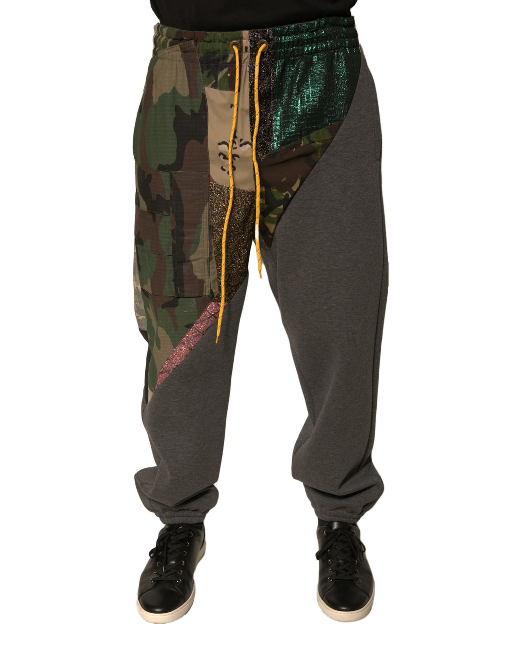Dolce &amp; Gabbana – Mehrfarbige Jogginghose aus Baumwolle mit Patchwork-Muster