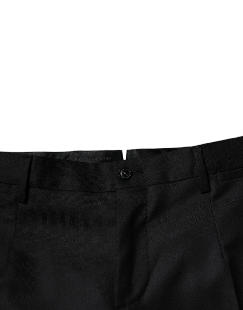 Dolce &amp; Gabbana – Schwarze, schmal zulaufende Anzughose aus Wolle