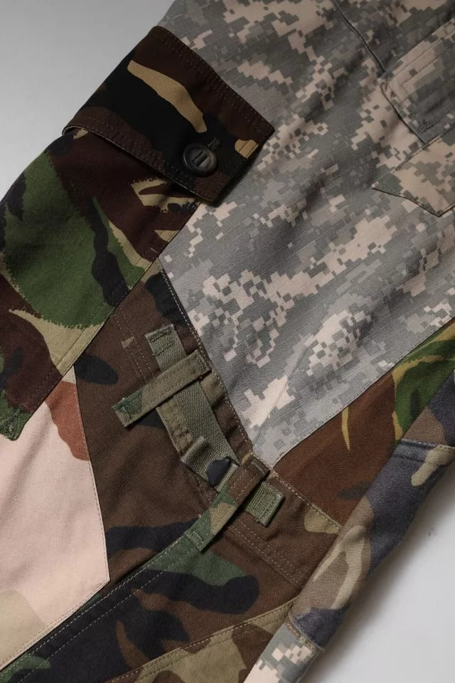 Dolce &amp; Gabbana Mehrfarbige Patchwork-Cargohose mit Camouflage-Muster