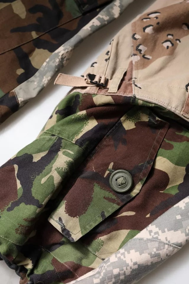 Dolce &amp; Gabbana Mehrfarbige Patchwork-Cargohose mit Camouflage-Muster