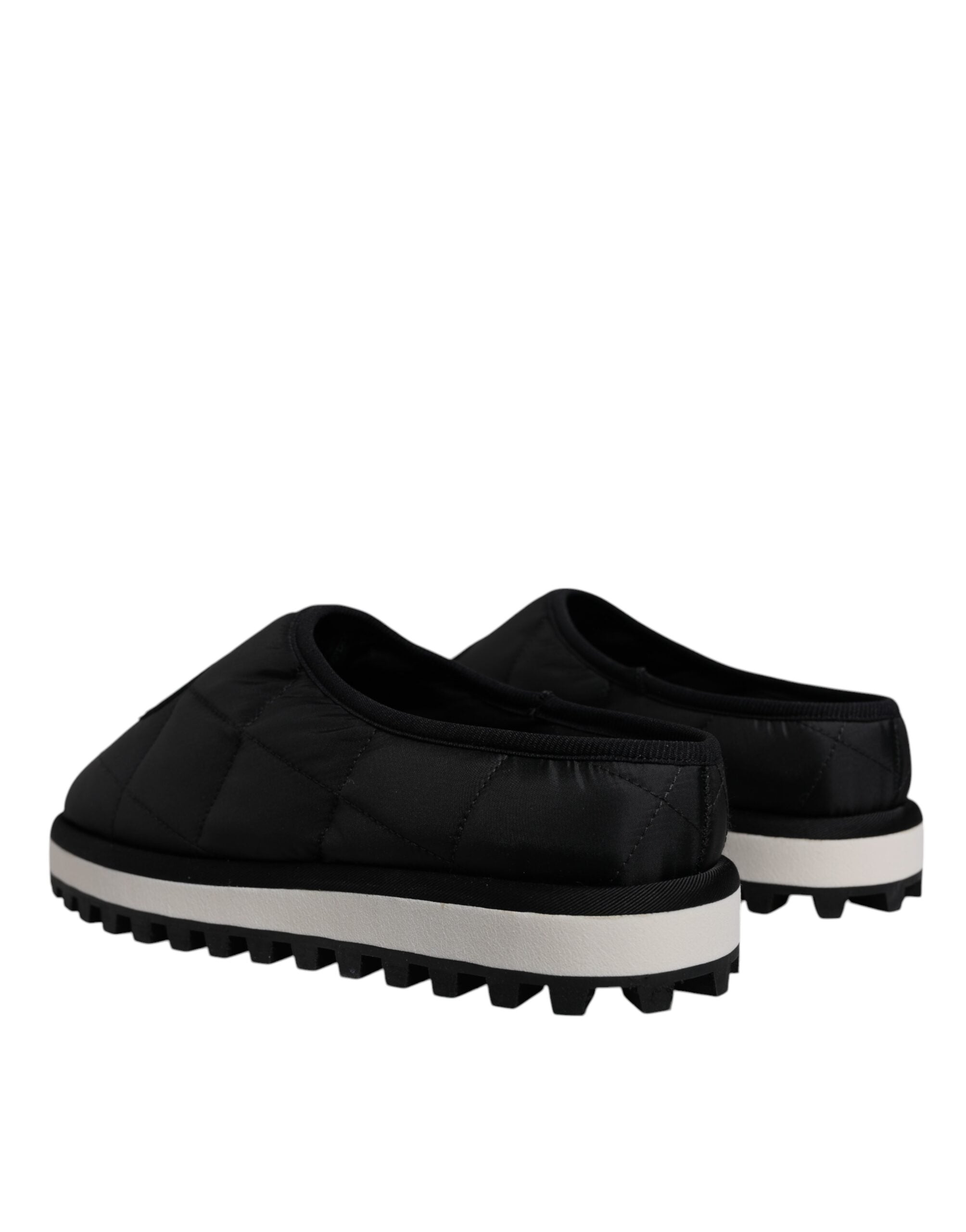 Dolce &amp; Gabbana – Sandalen mit gestepptem Logo-Patch aus schwarzem Nylon