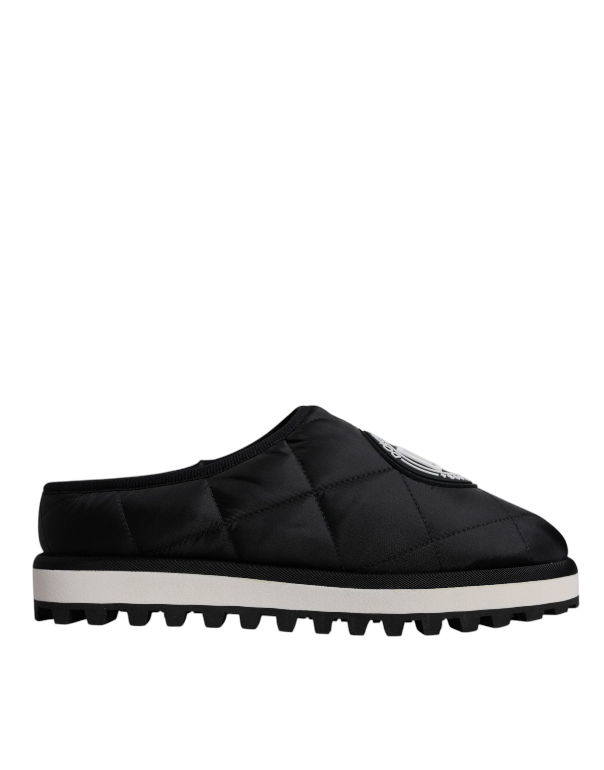 Dolce &amp; Gabbana – Sandalen mit gestepptem Logo-Patch aus schwarzem Nylon