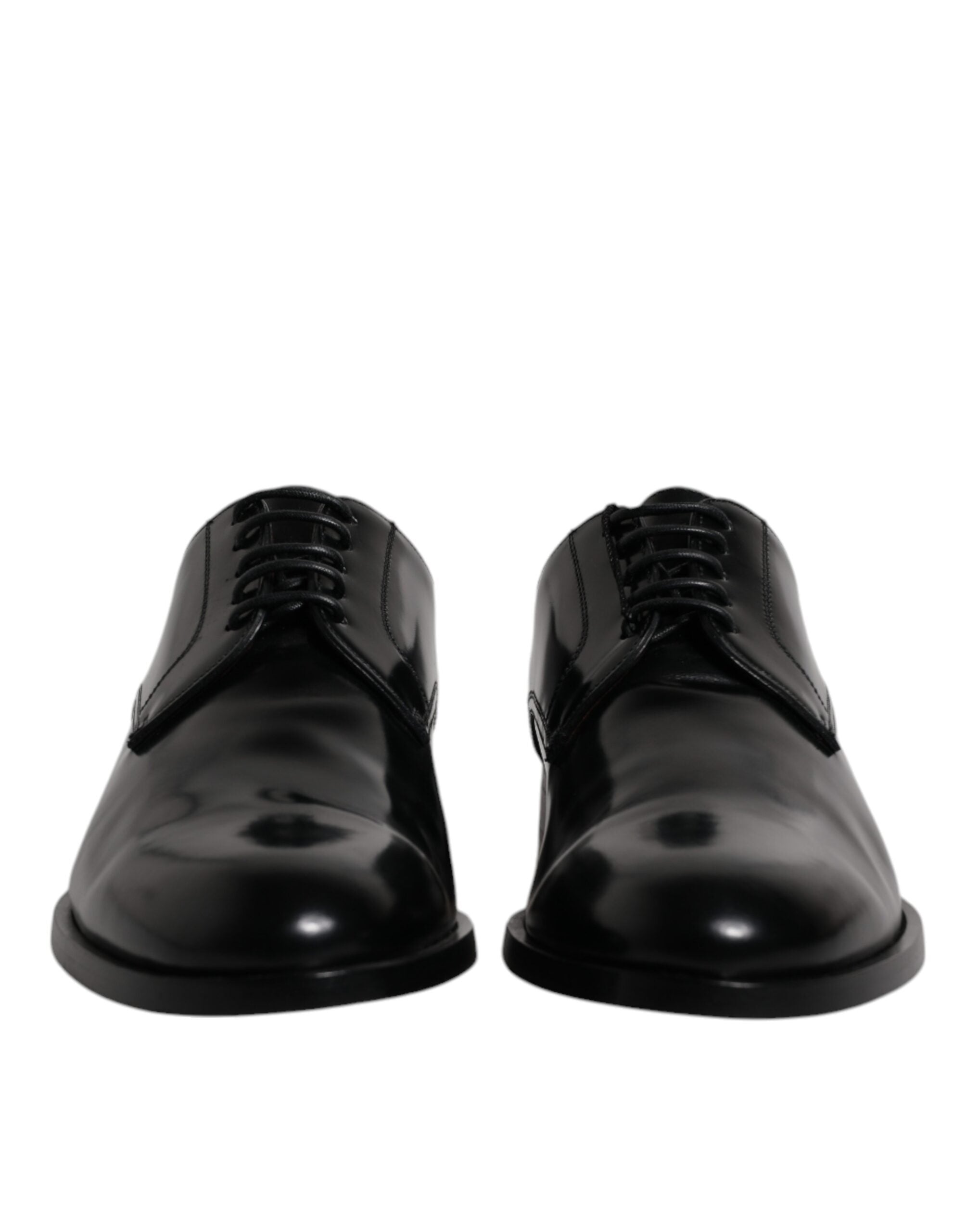 Dolce &amp; Gabbana – Derby-Schnürschuhe aus schwarzem Kalbsleder mit Schnürung