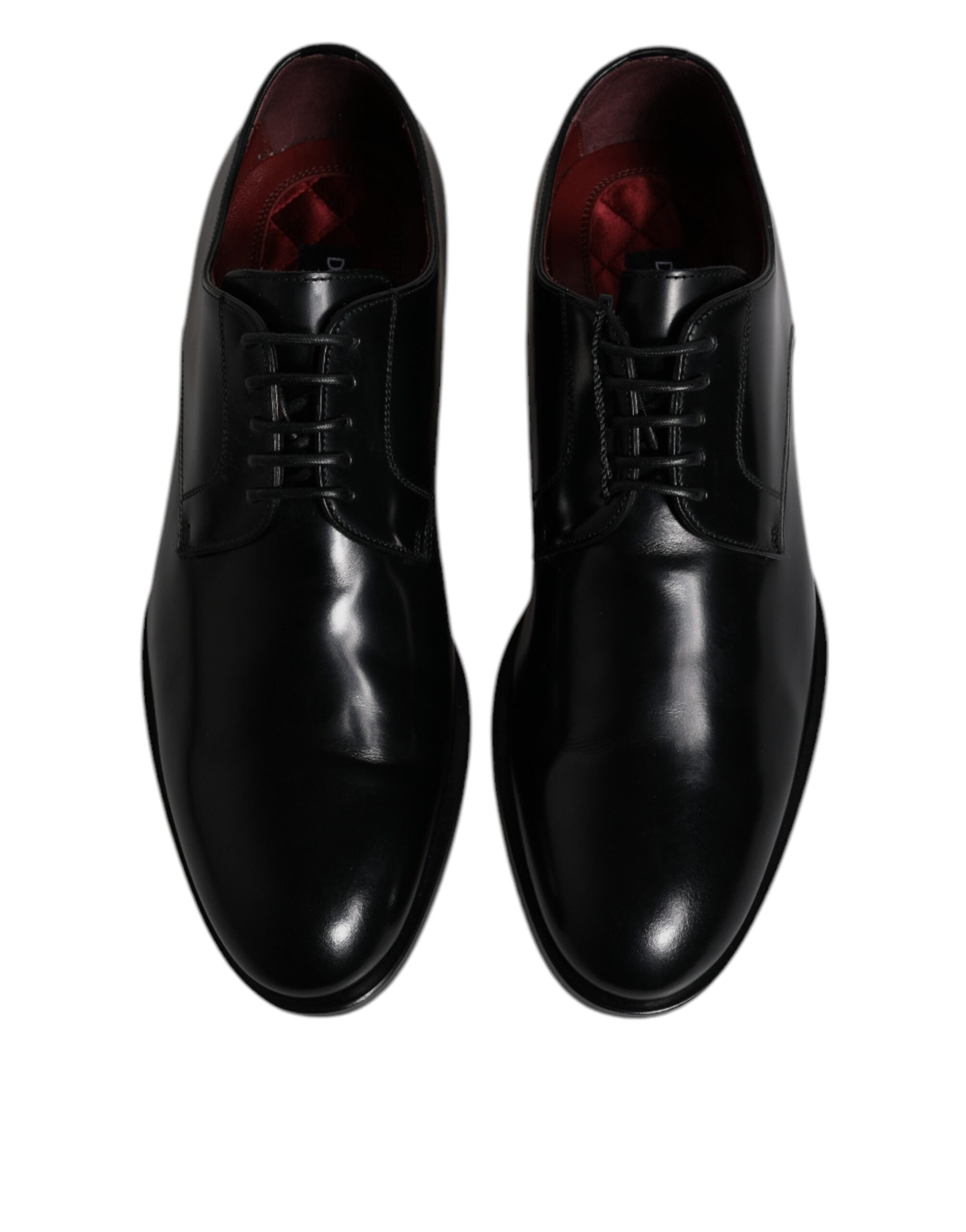 Dolce &amp; Gabbana – Derby-Schnürschuhe aus schwarzem Kalbsleder mit Schnürung