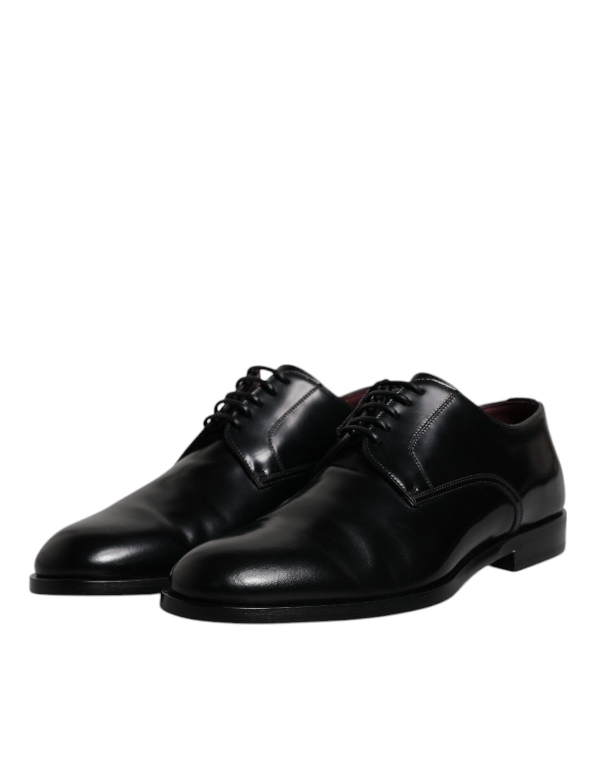 Dolce &amp; Gabbana – Derby-Schnürschuhe aus schwarzem Kalbsleder mit Schnürung