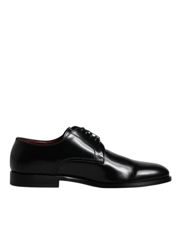Dolce &amp; Gabbana – Derby-Schnürschuhe aus schwarzem Kalbsleder mit Schnürung