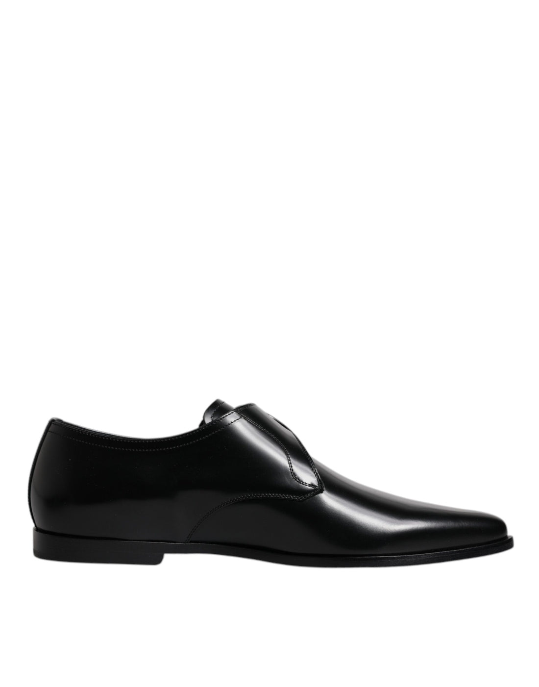 Dolce &amp; Gabbana – Formelle Derby-Schuhe aus schwarzem Leder mit Monkstrap