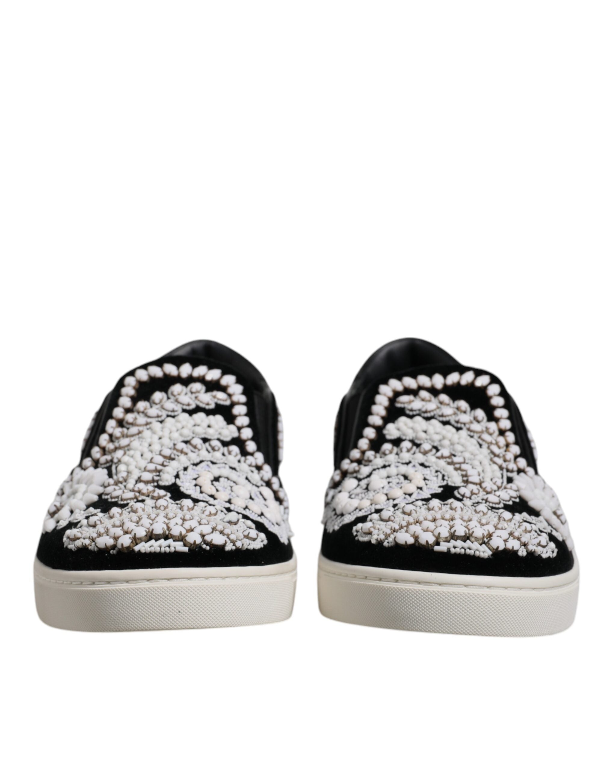 Dolce &amp; Gabbana – London – Schwarze Slipper mit Verzierung für Herren