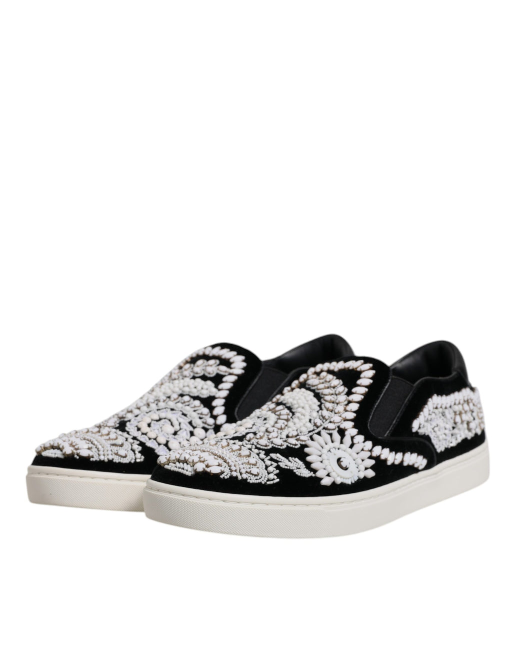 Dolce &amp; Gabbana – London – Schwarze Slipper mit Verzierung für Herren