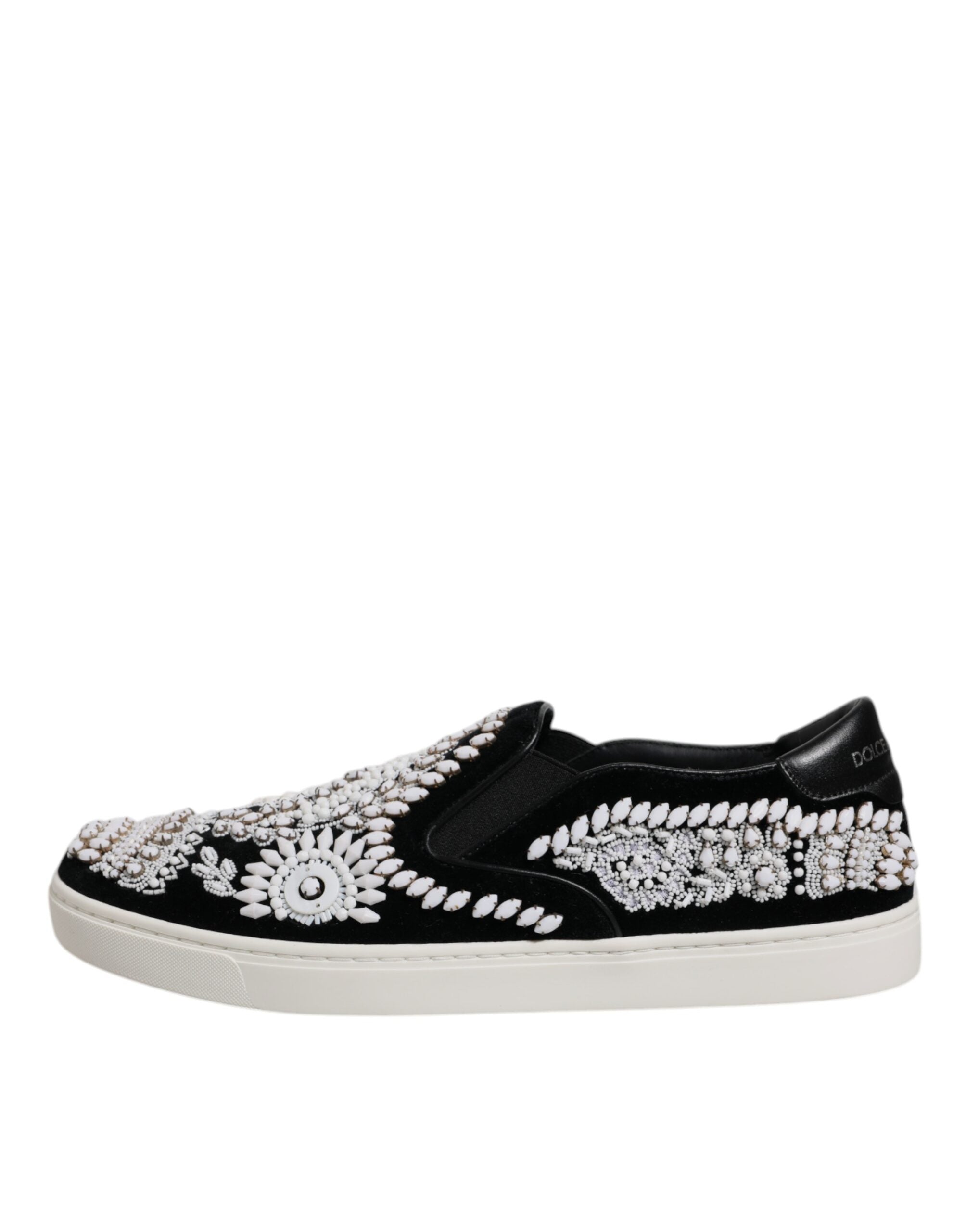 Dolce &amp; Gabbana – London – Schwarze Slipper mit Verzierung für Herren