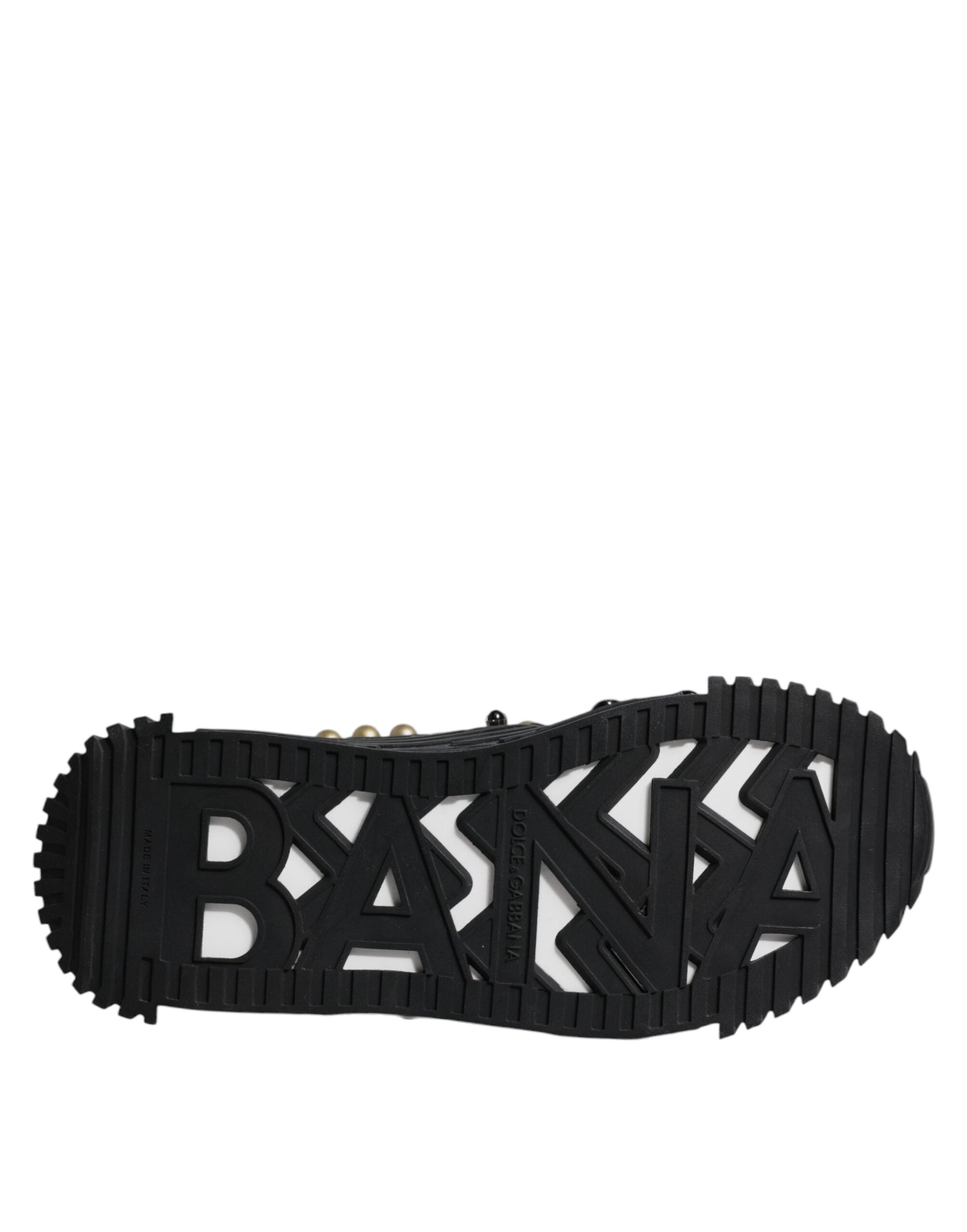 Dolce &amp; Gabbana – Sandalen mit Nieten aus schwarzem Leder