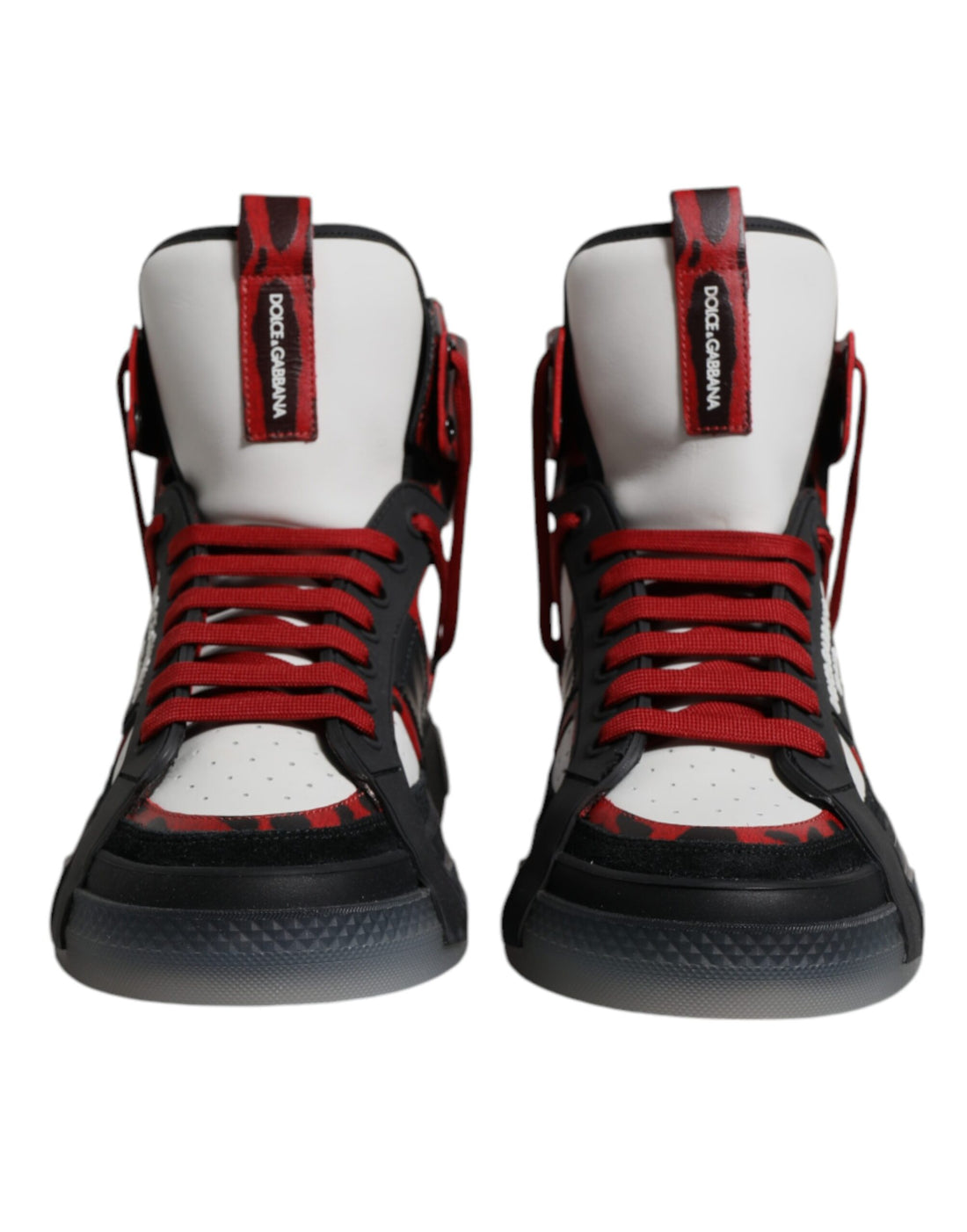 Dolce &amp; Gabbana Mehrfarbige High-Top-Sneakers aus Leder