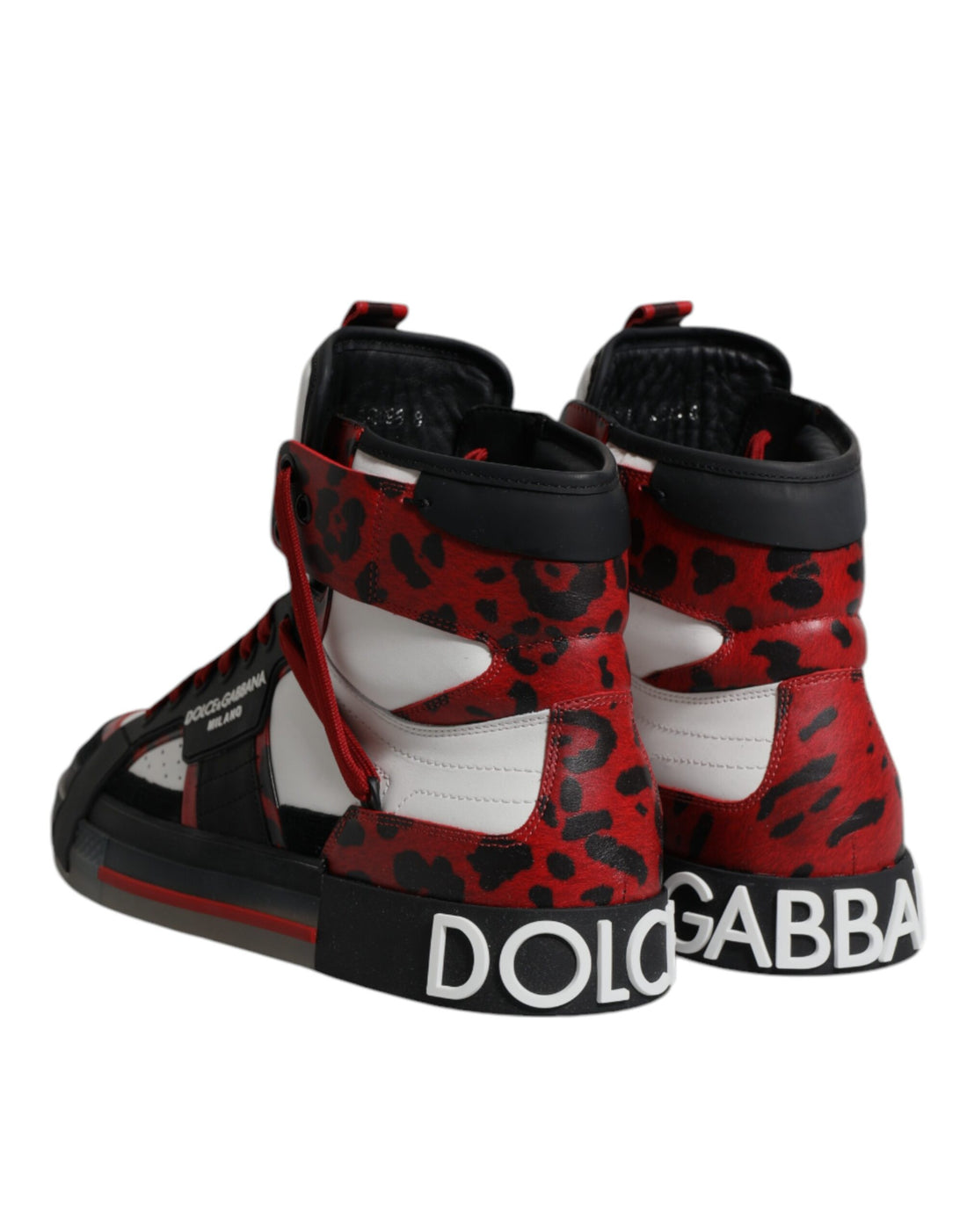 Dolce &amp; Gabbana Mehrfarbige High-Top-Sneakers aus Leder