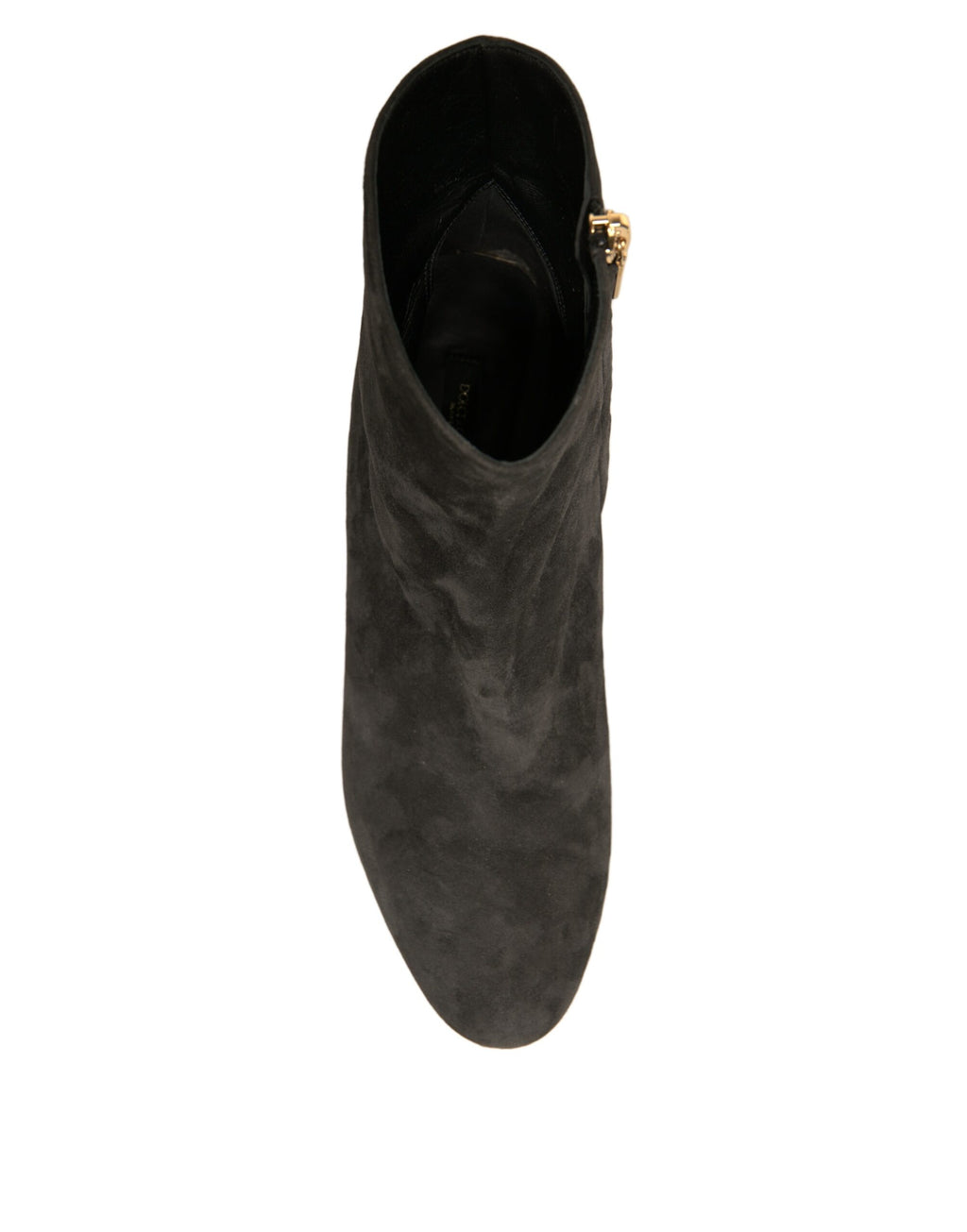 Dolce &amp; Gabbana – Schwarze Stiefeletten mit verziertem Absatz