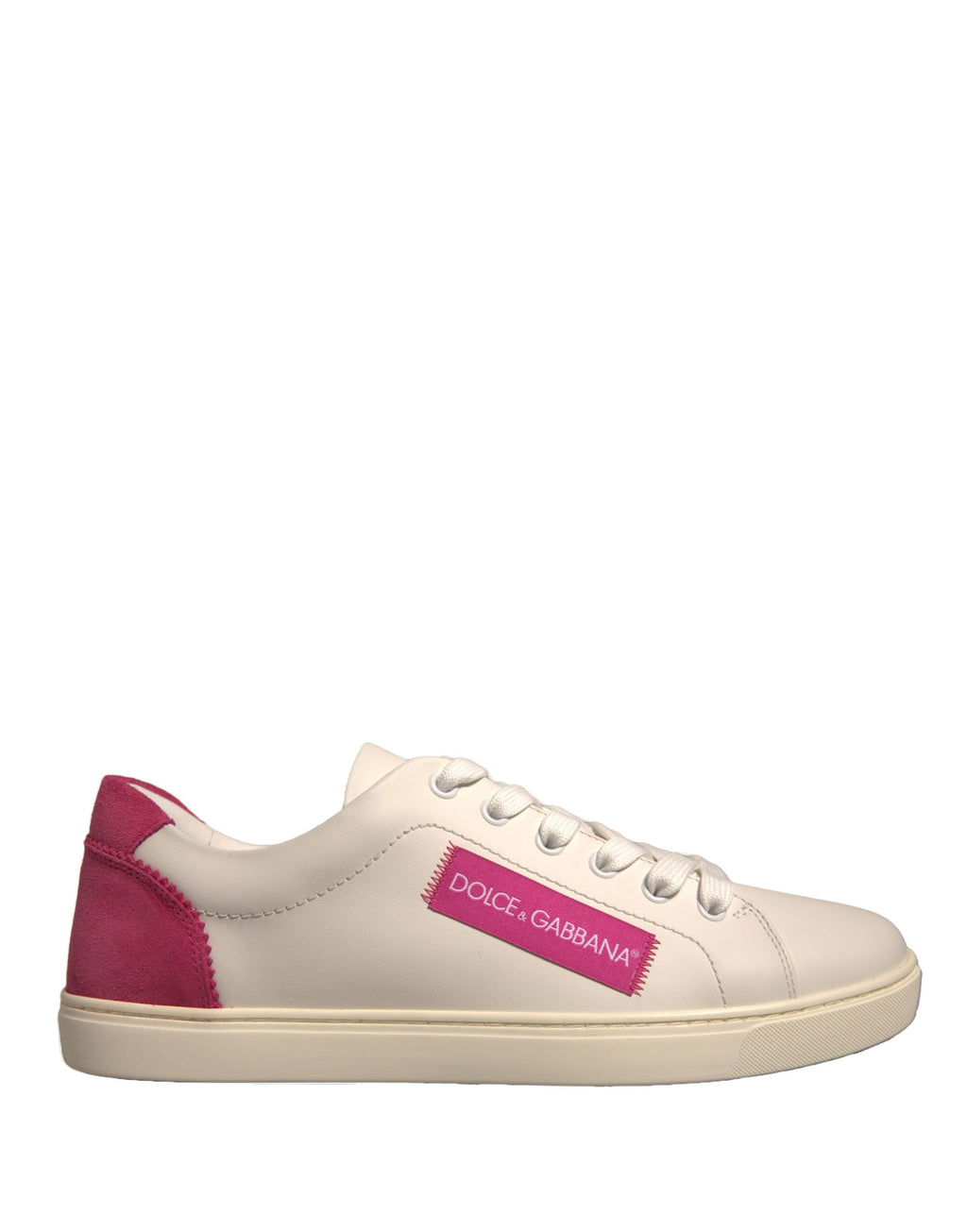 Dolce &amp; Gabbana Weiße Wildleder Low Top Sneakers Schuhe
