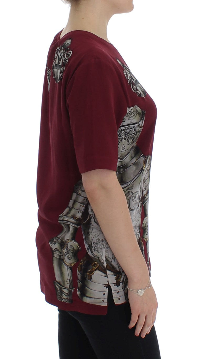 Dolce &amp; Gabbana Enchanted Sicily Seidenbluse mit Ritter-Print