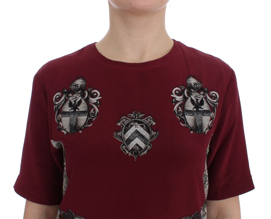 Dolce &amp; Gabbana Enchanted Sicily Seidenbluse mit Ritter-Print