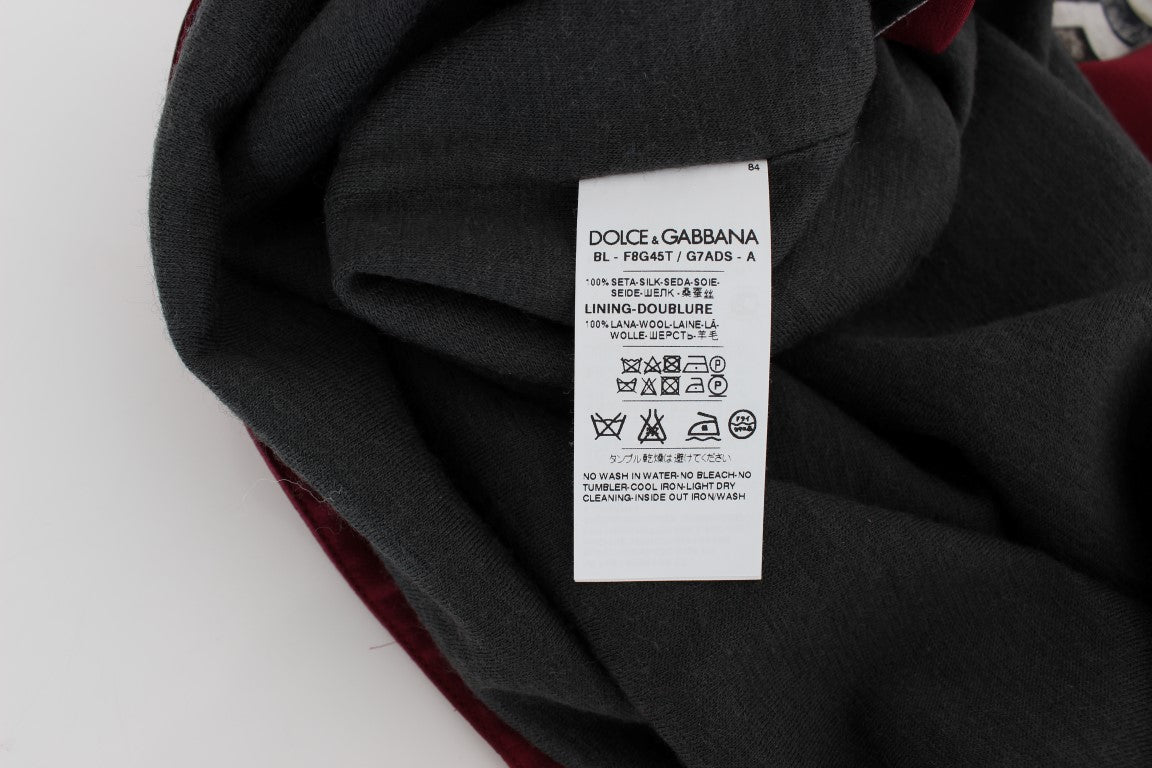 Dolce &amp; Gabbana Enchanted Sicily Seidenbluse mit Ritter-Print