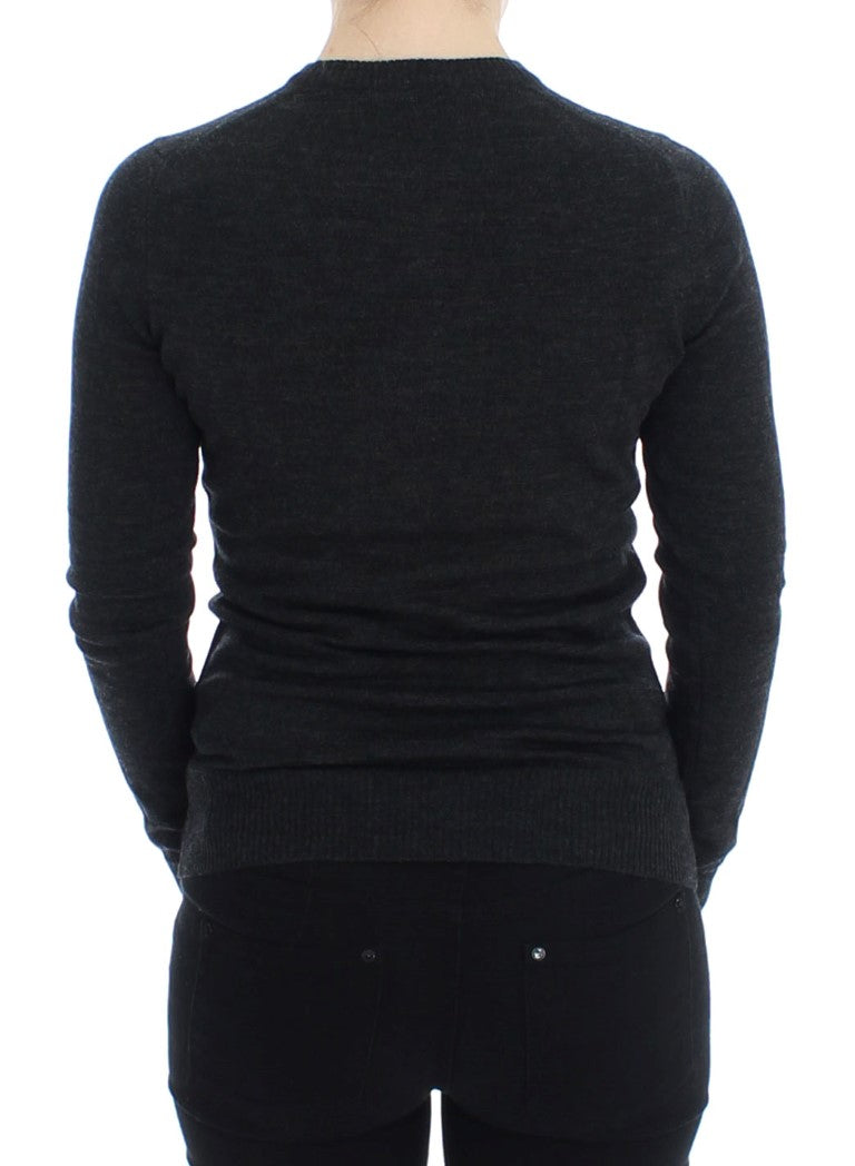 Dolce &amp; Gabbana Eleganter grauer Woll-Cardigan