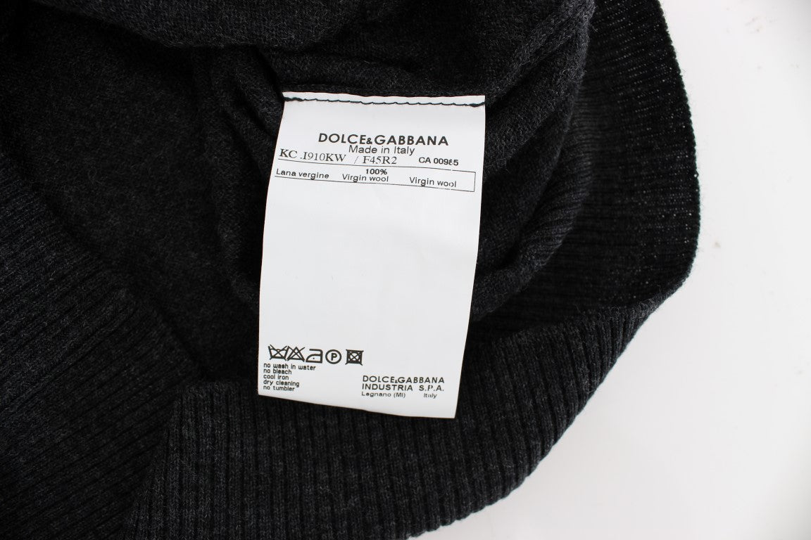 Dolce &amp; Gabbana Eleganter grauer Woll-Cardigan