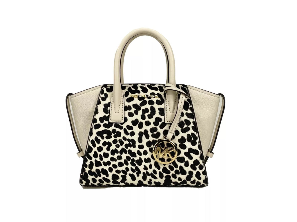 Michael Kors Avril XS Umhängetasche mit Gepardenmuster, Creme