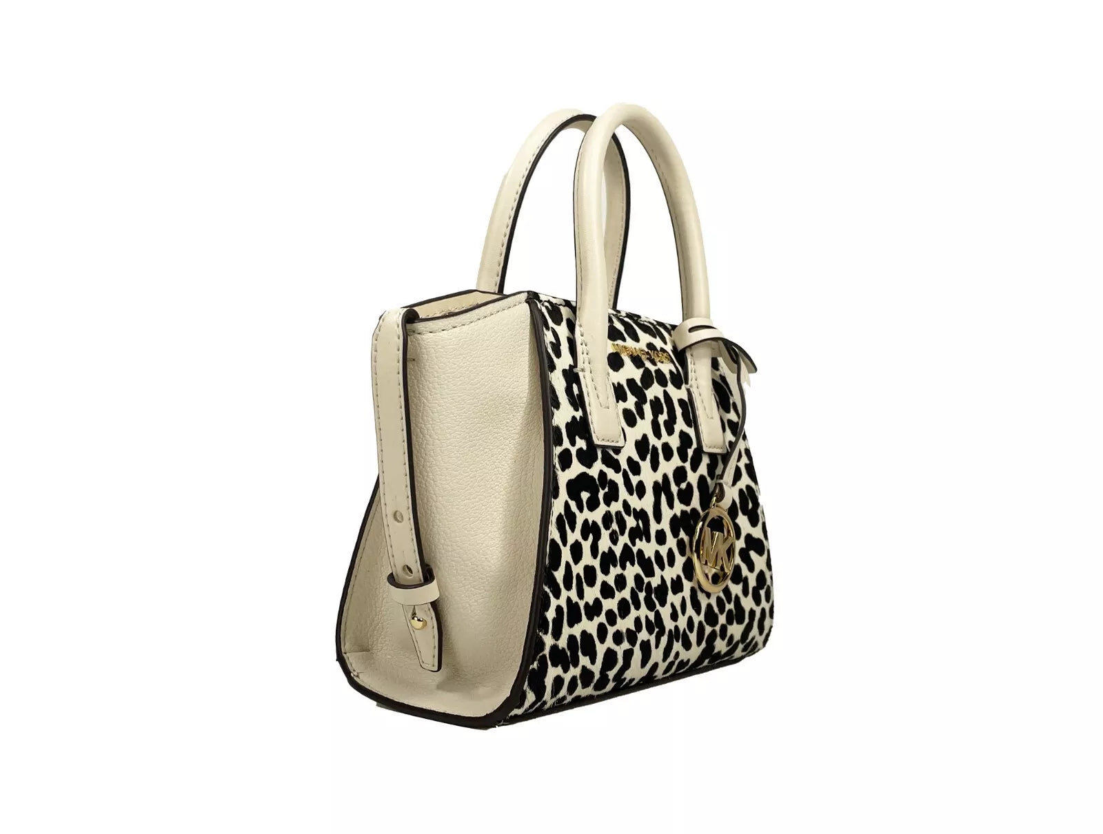Michael Kors Avril XS Umhängetasche mit Gepardenmuster, Creme