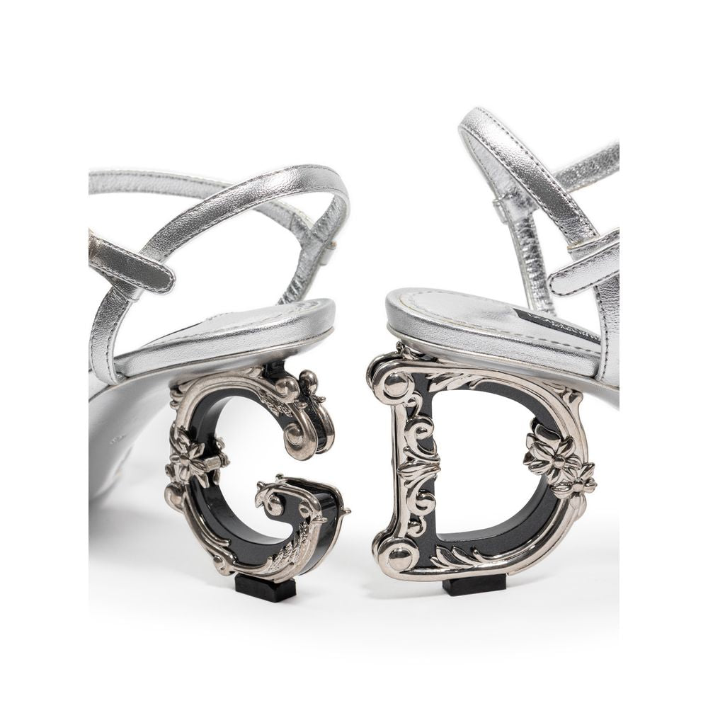 Dolce &amp; Gabbana Graue Ledersandale