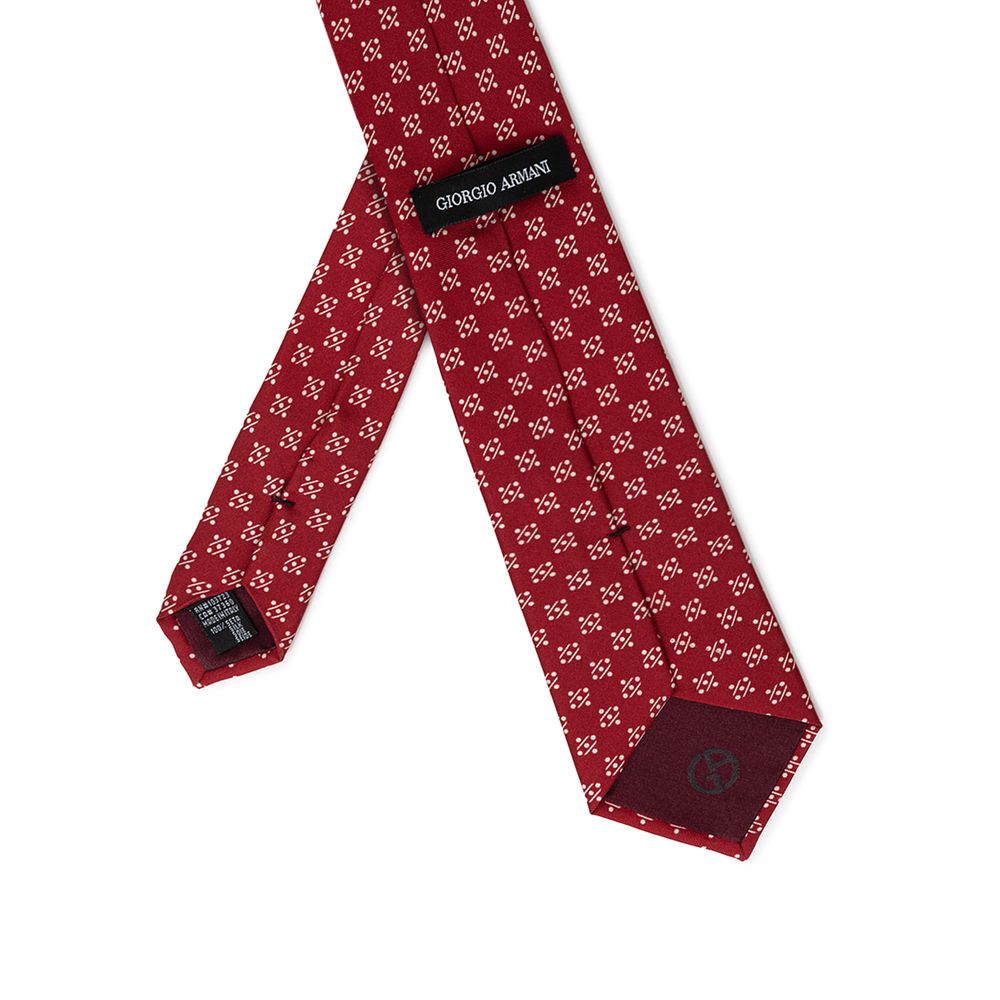 Giorgio Armani Rote Seidenkrawatten und Fliege