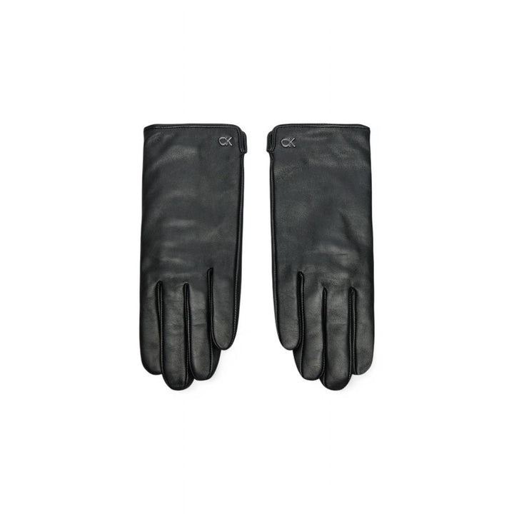 Calvin Klein – Schwarze Lederhandschuhe