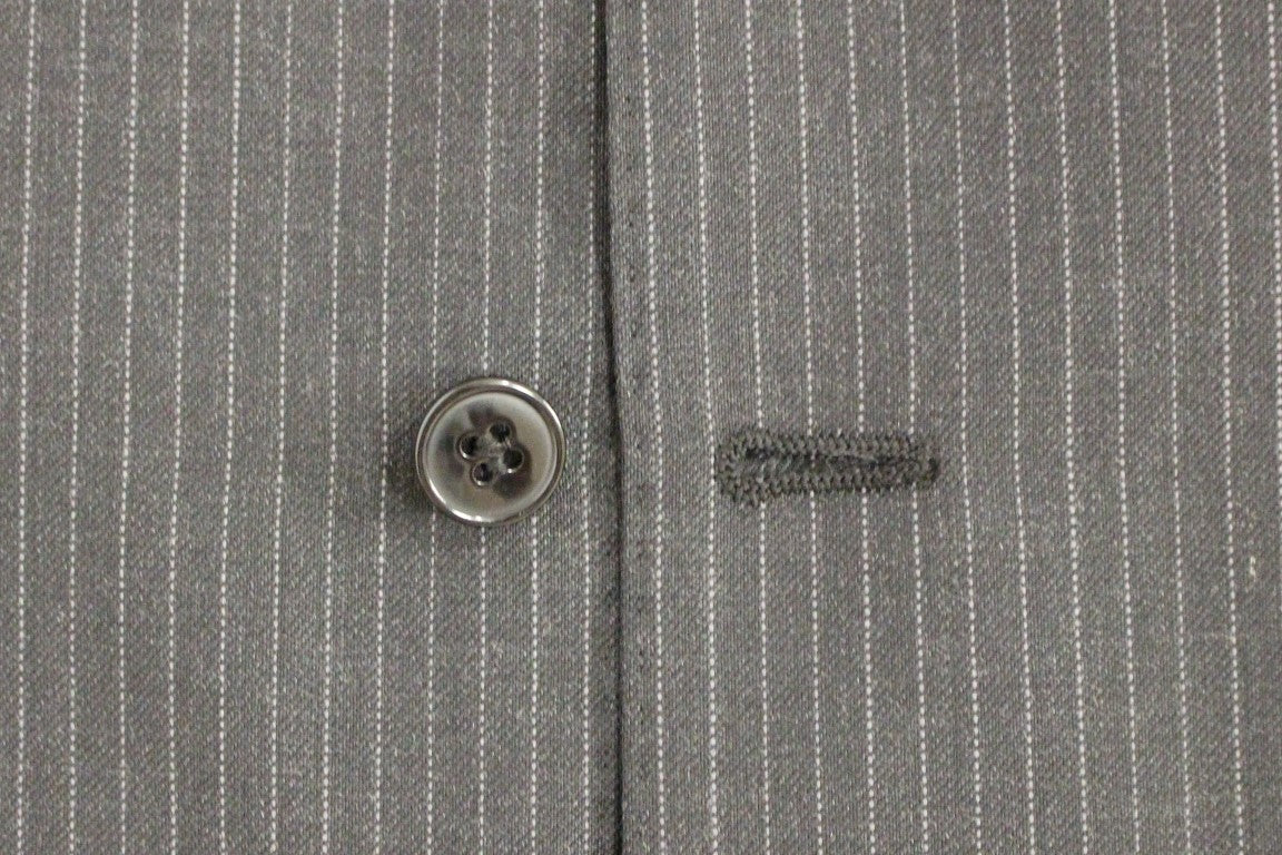 Dolce &amp; Gabbana Elegante grau gestreifte Weste