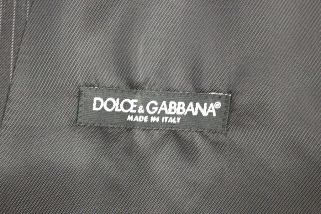 Dolce &amp; Gabbana Elegante grau gestreifte Weste