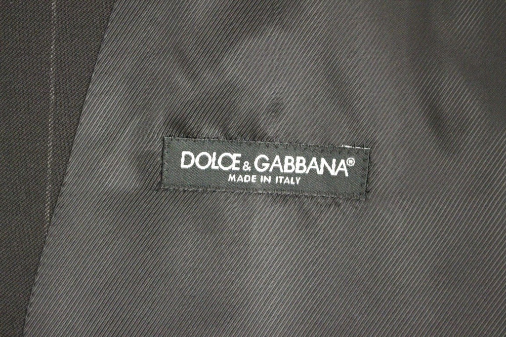 Dolce &amp; Gabbana Elegante schwarz gestreifte Wollweste