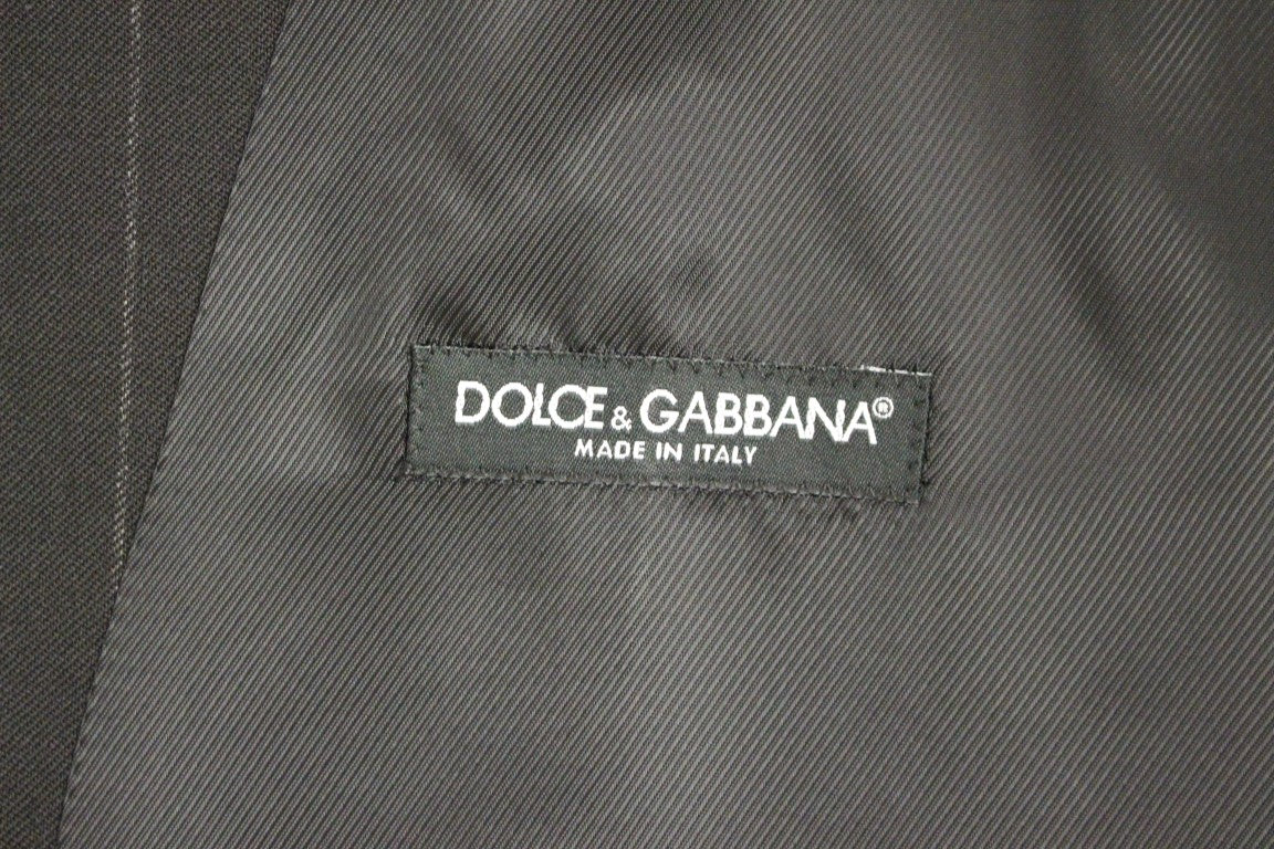 Dolce &amp; Gabbana Elegante schwarz gestreifte Wollweste