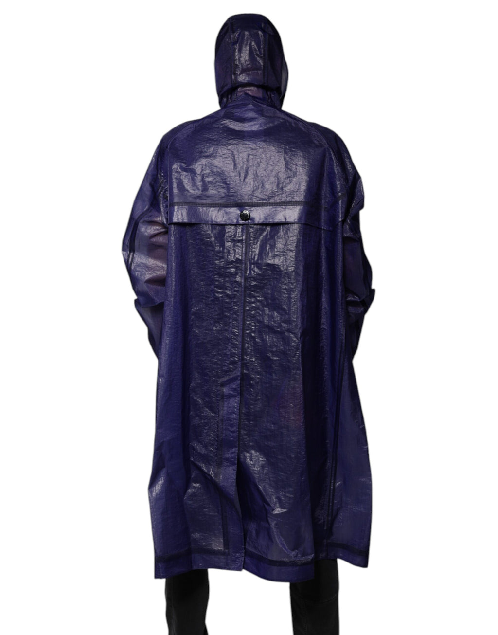 Dolce &amp; Gabbana Dunkelblaue Regenjacke aus Baumwolle mit Kapuze für Herren