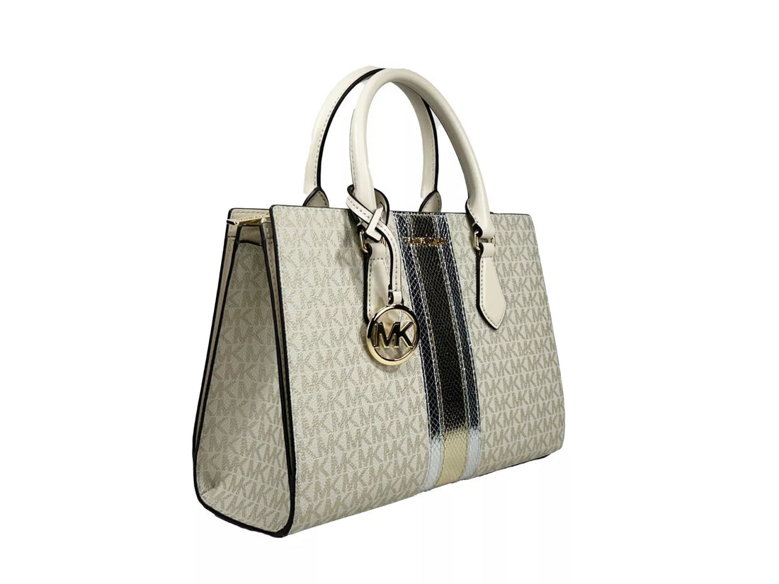 Michael Kors Sheila Medium Crossbody Satchel Handtasche Tasche Pale Gold