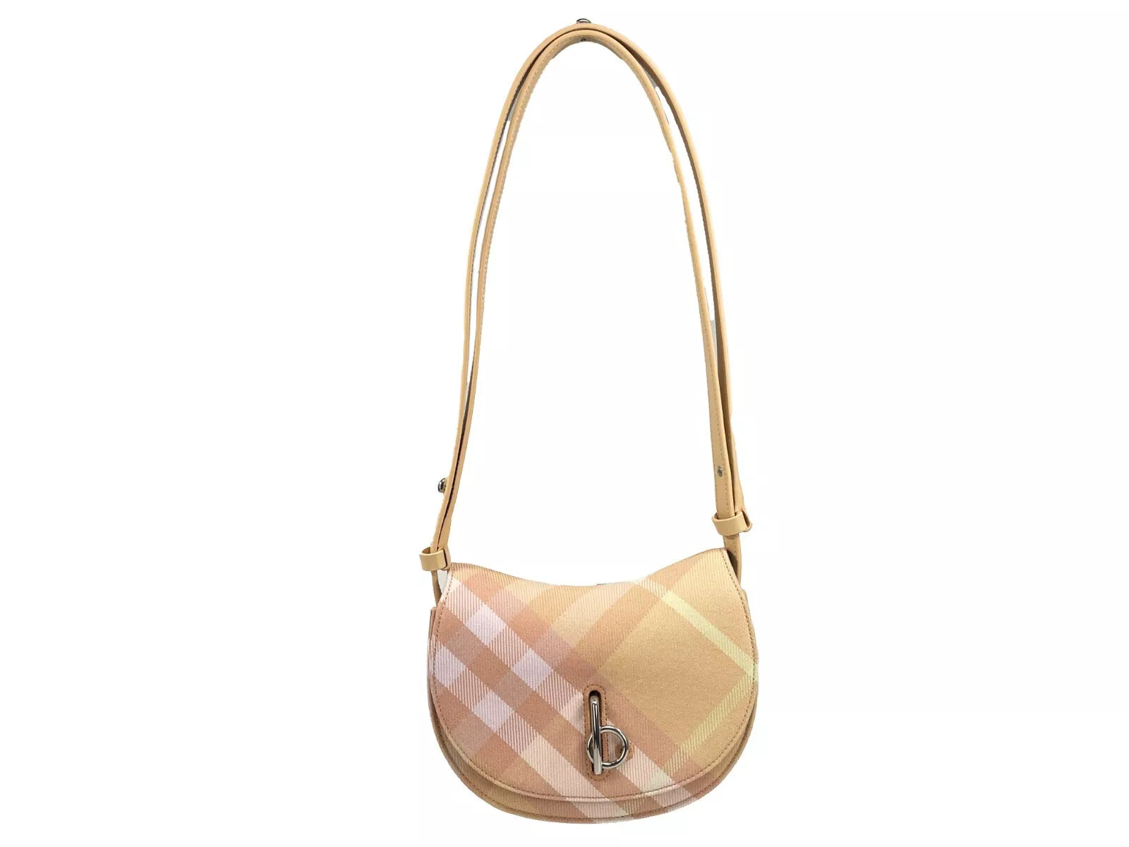 Burberry Mini Check Schaukelpferd Umhängetasche Geldbörse Pfirsich