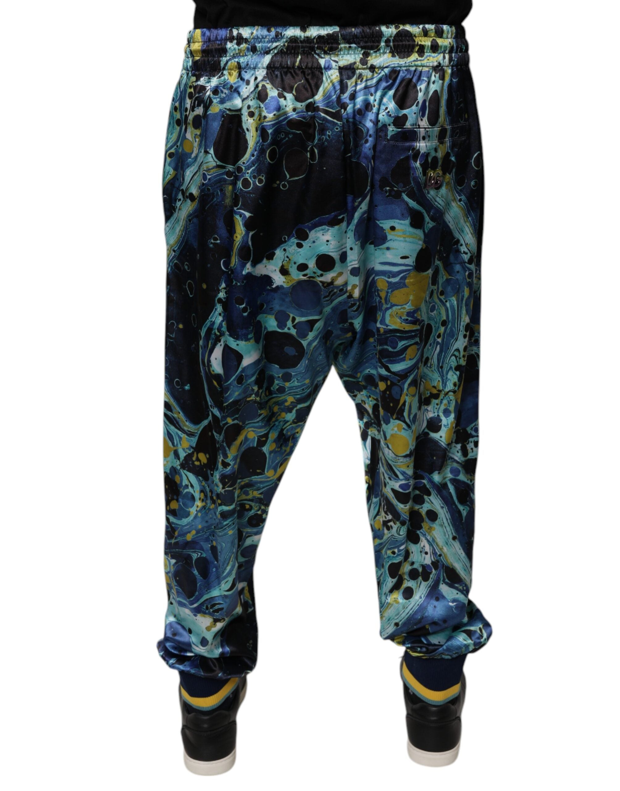 Dolce &amp; Gabbana – Jogginghose mit mehrfarbigem Marmor-Print für Herren