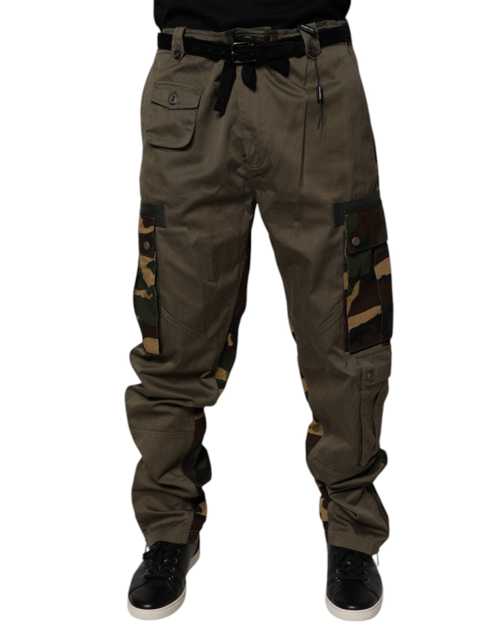 Dolce &amp; Gabbana Mehrfarbige Patchwork-Cargohose mit Camouflage-Muster