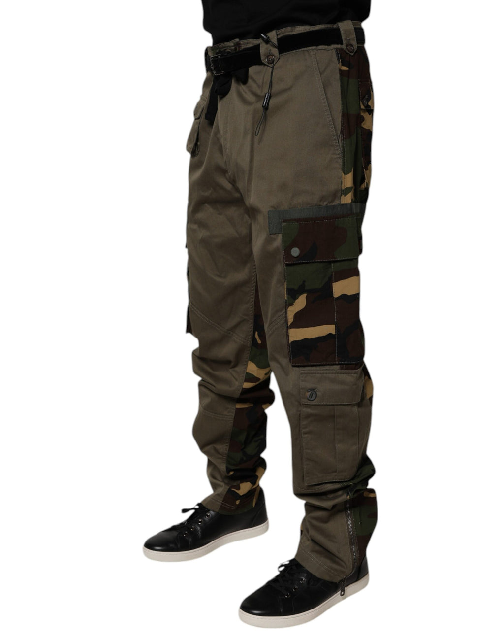 Dolce &amp; Gabbana Mehrfarbige Patchwork-Cargohose mit Camouflage-Muster