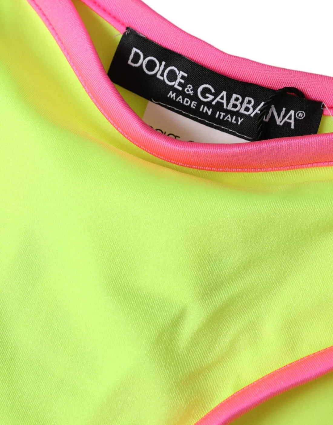 Dolce &amp; Gabbana Gelb Rosa Nylon Bademode Bottom Beachwear Bikini