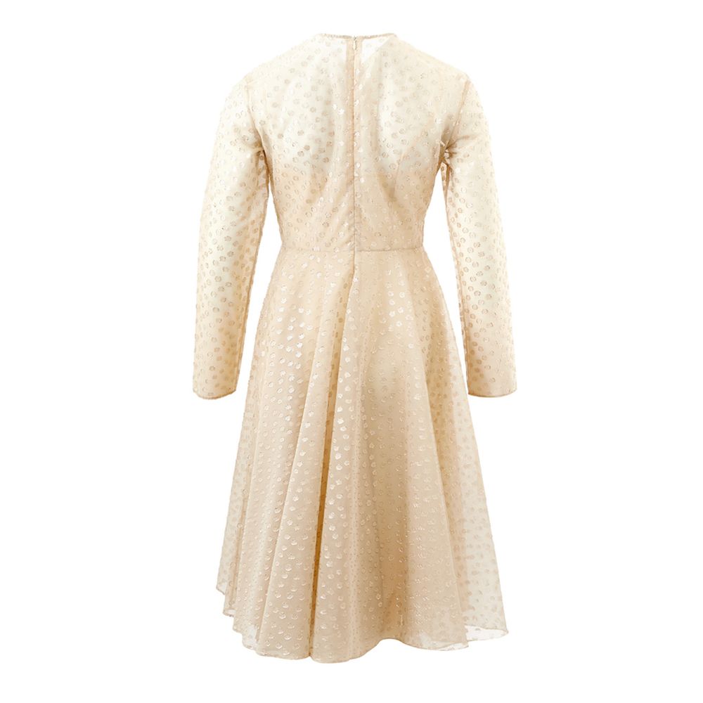 Beigefarbenes, elegantes Kleid aus Baumwolle von Lardini