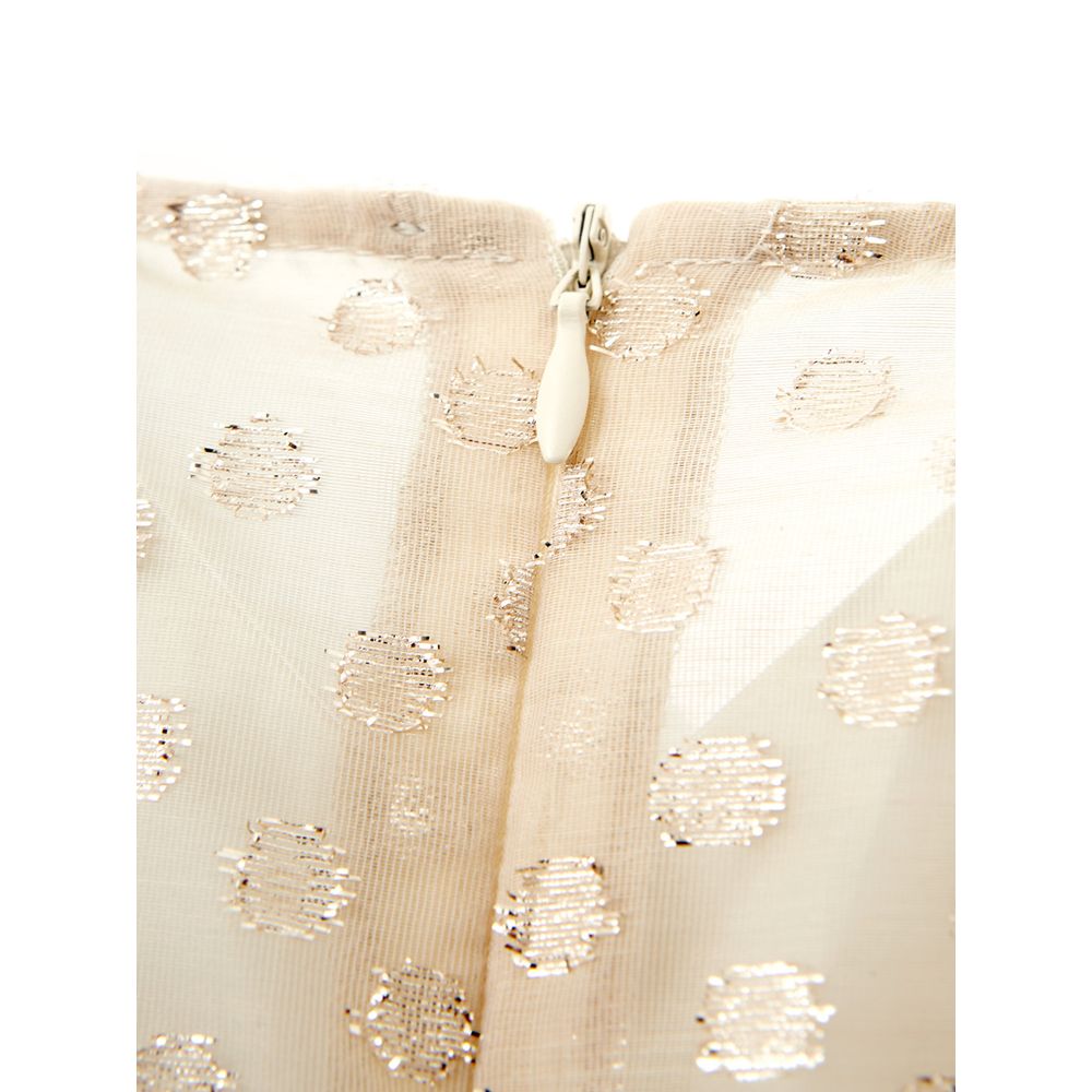 Beigefarbenes, elegantes Kleid aus Baumwolle von Lardini