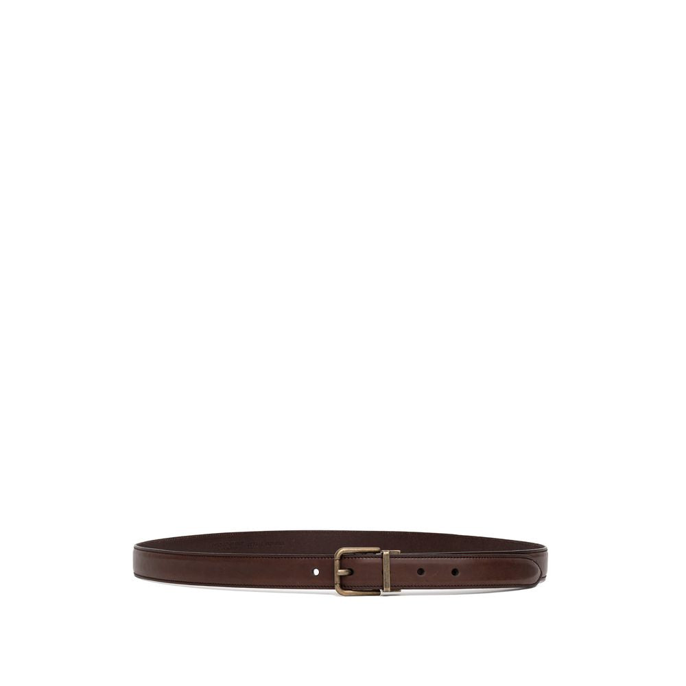 Dolce &amp; Gabbana Brauner Kalbsledergürtel